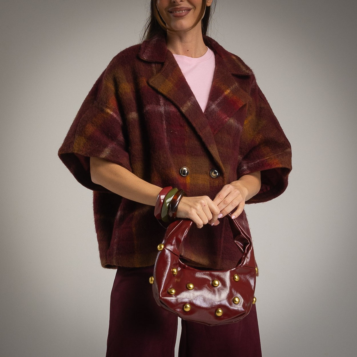Giacca Foderata Doppiopetto in Tartan