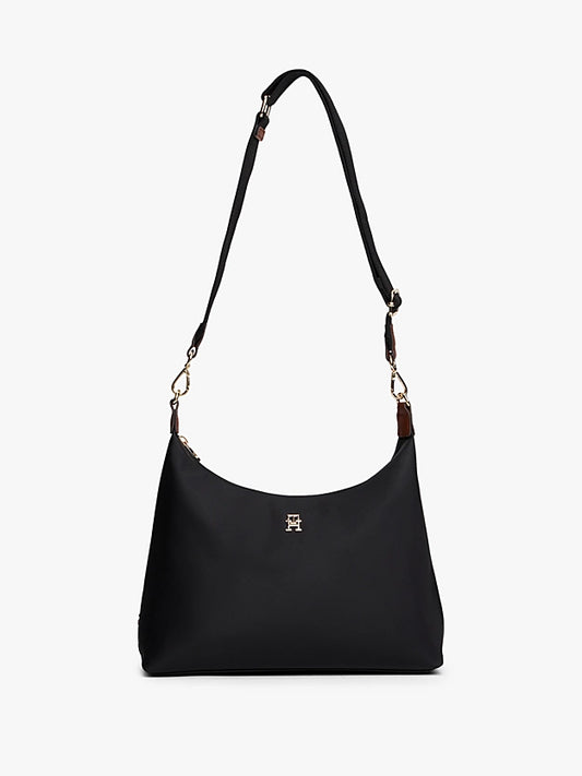 Borsa nera a tracolla in nylon