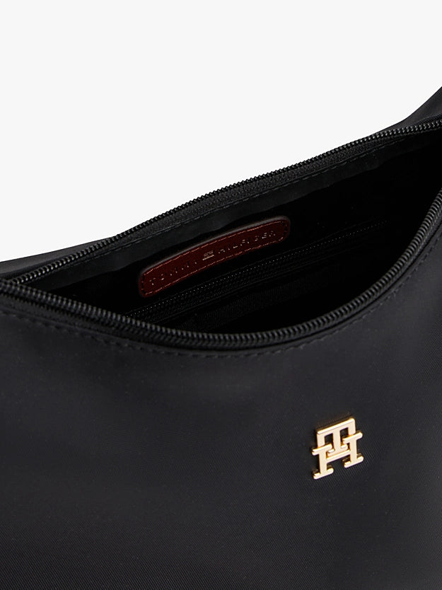 Borsa nera a tracolla in nylon