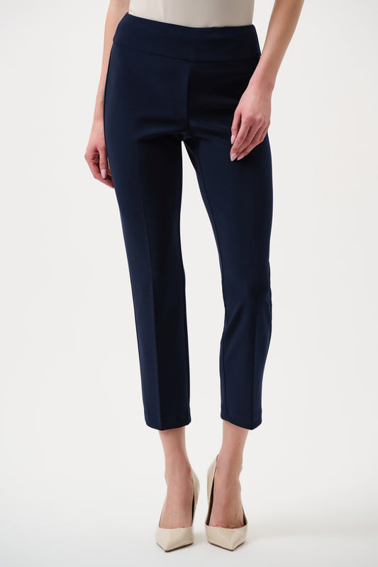Pantalone Capri in Jersey Compatto Blu