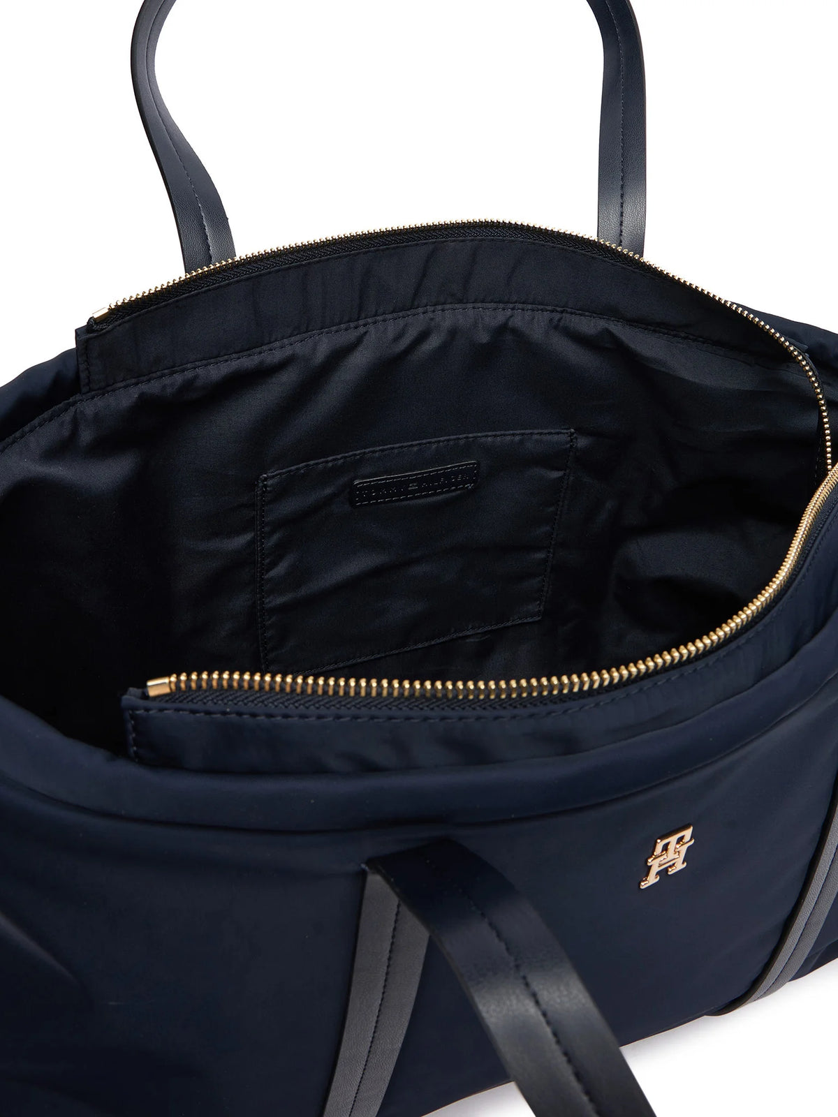 Borsa shopper in Nylon Sostenuto - Nera, Blu