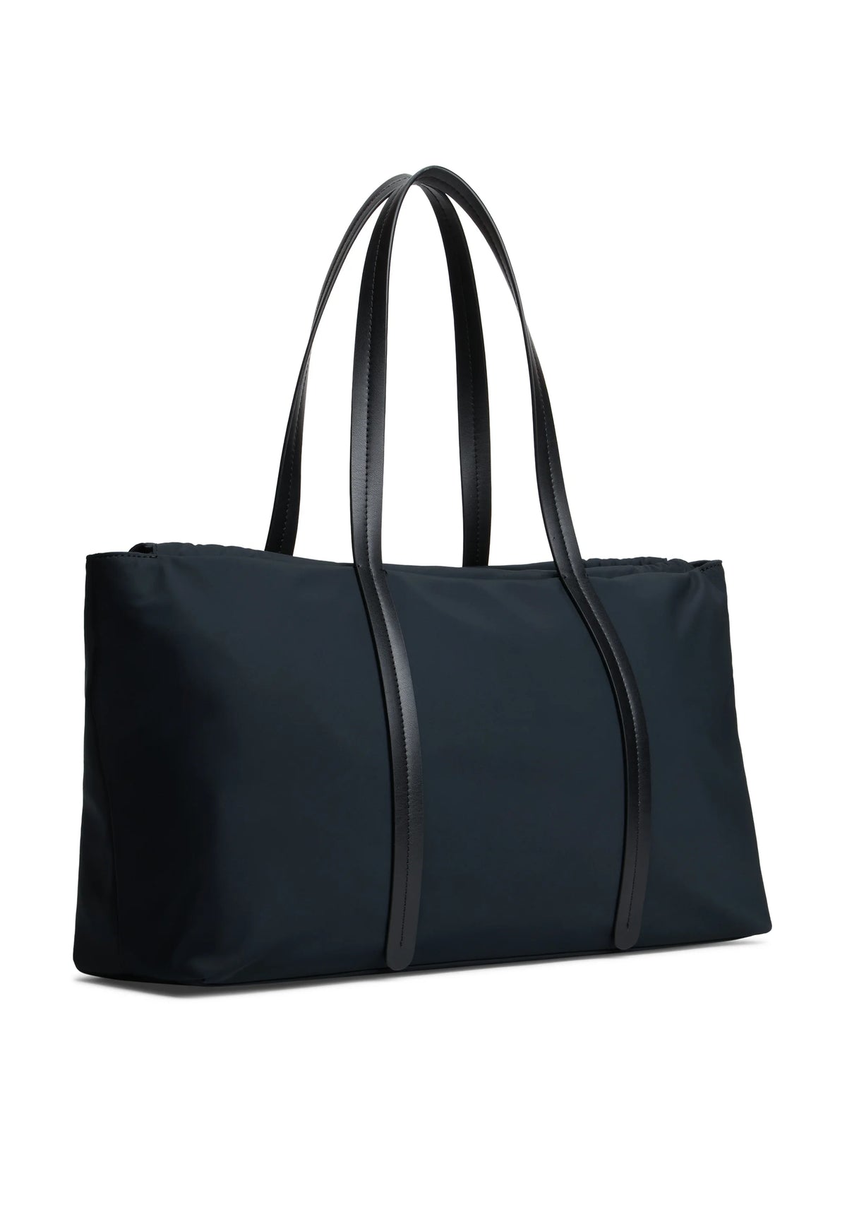 Borsa shopper in Nylon Sostenuto - Nera, Blu