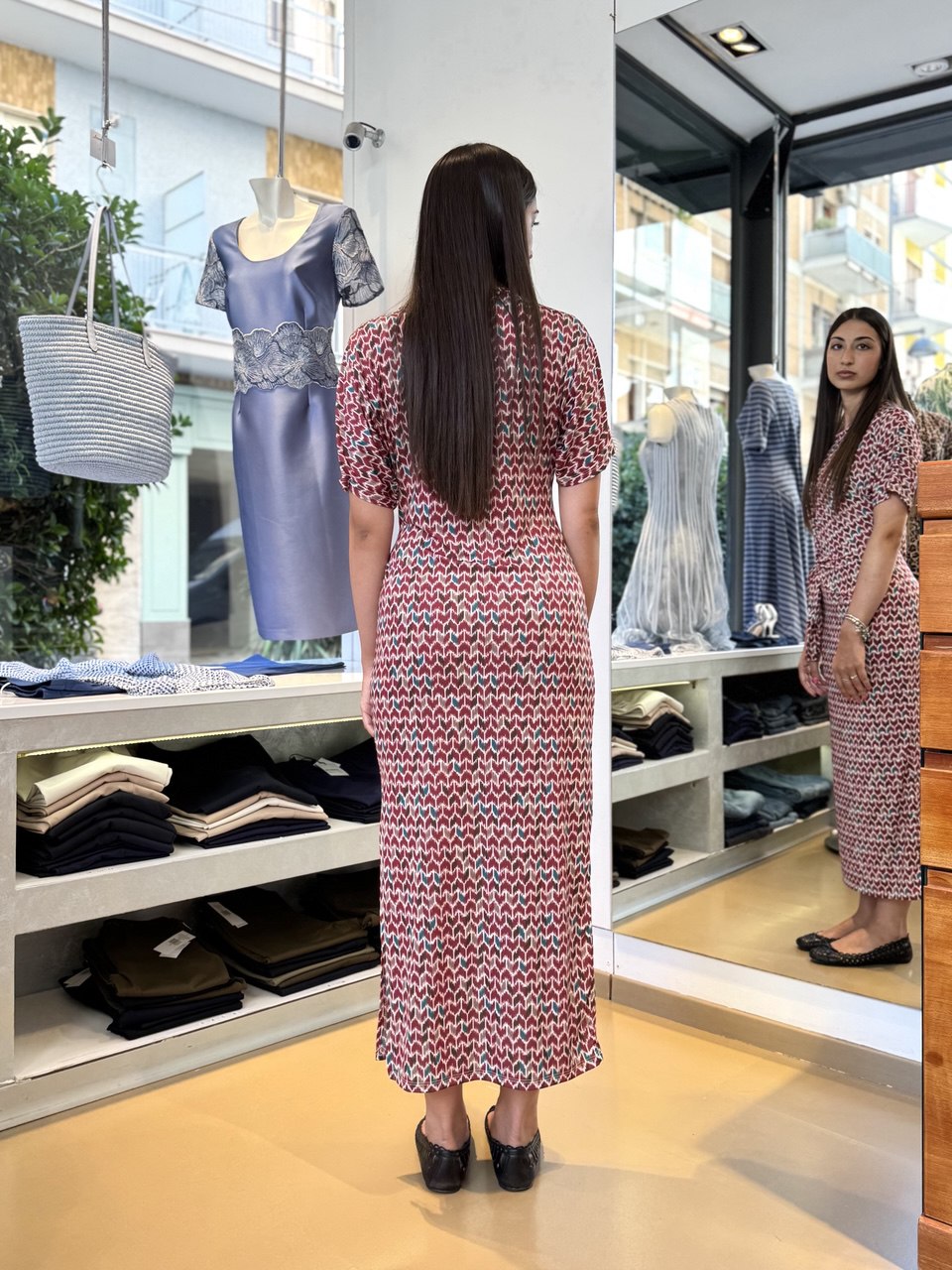 Abito midi in jersey