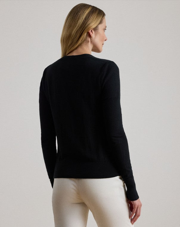 Maglia a Cardigan in Cotone e Modal dal Taglio Fit