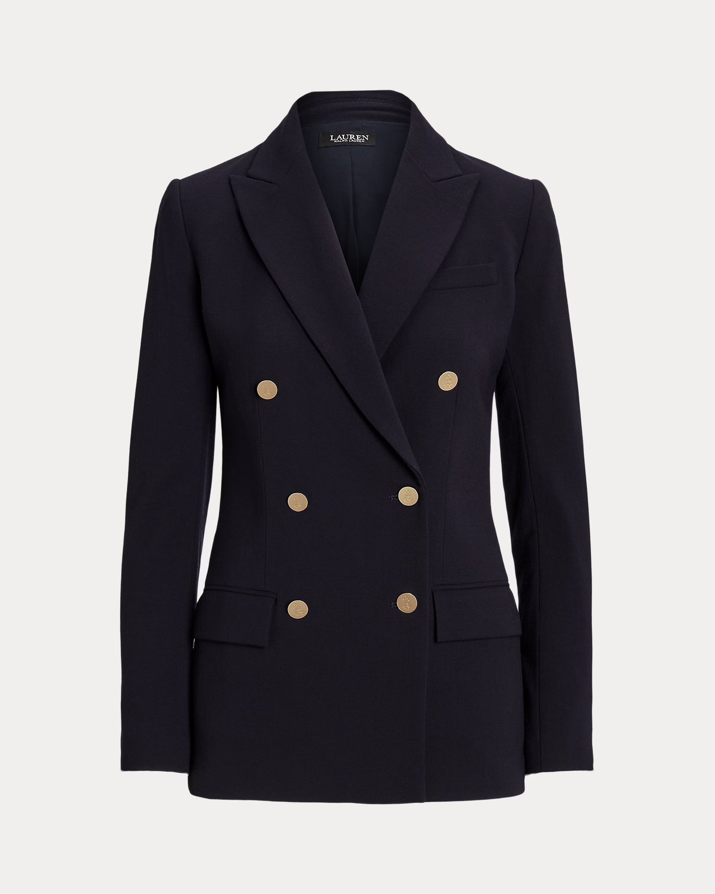 Giacca a Blazer in Crepe di Lana a Doppio Petto