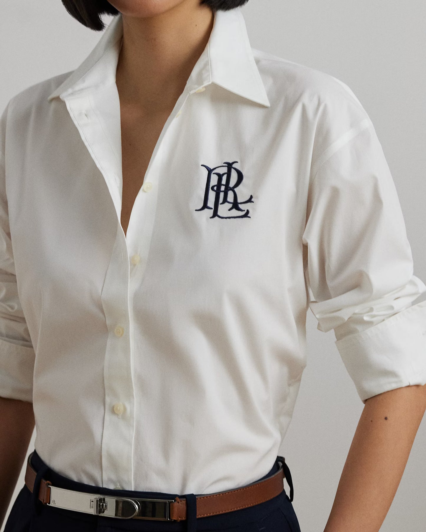 Camicia Bianca in cotone stretch dal taglio dritto