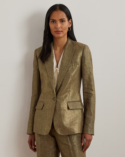 Blazer in Lino Metallizzato di Lauren Ralph Lauren