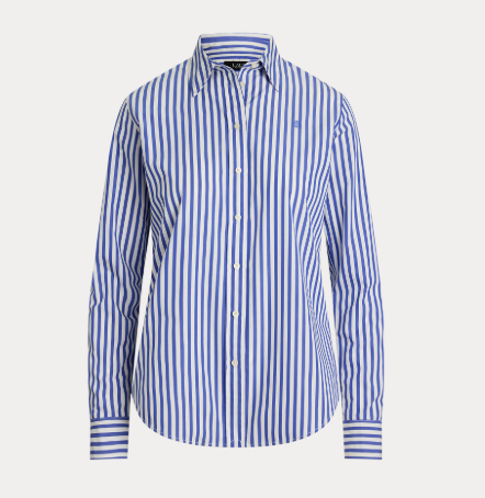 Camicia Classica a Righe Blu e Bianca