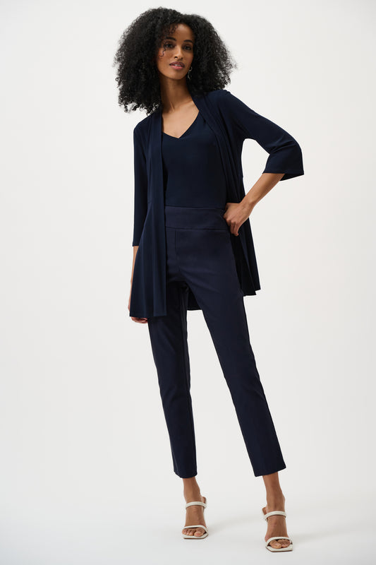 Pantalone skinny blu in tessuto tecnico