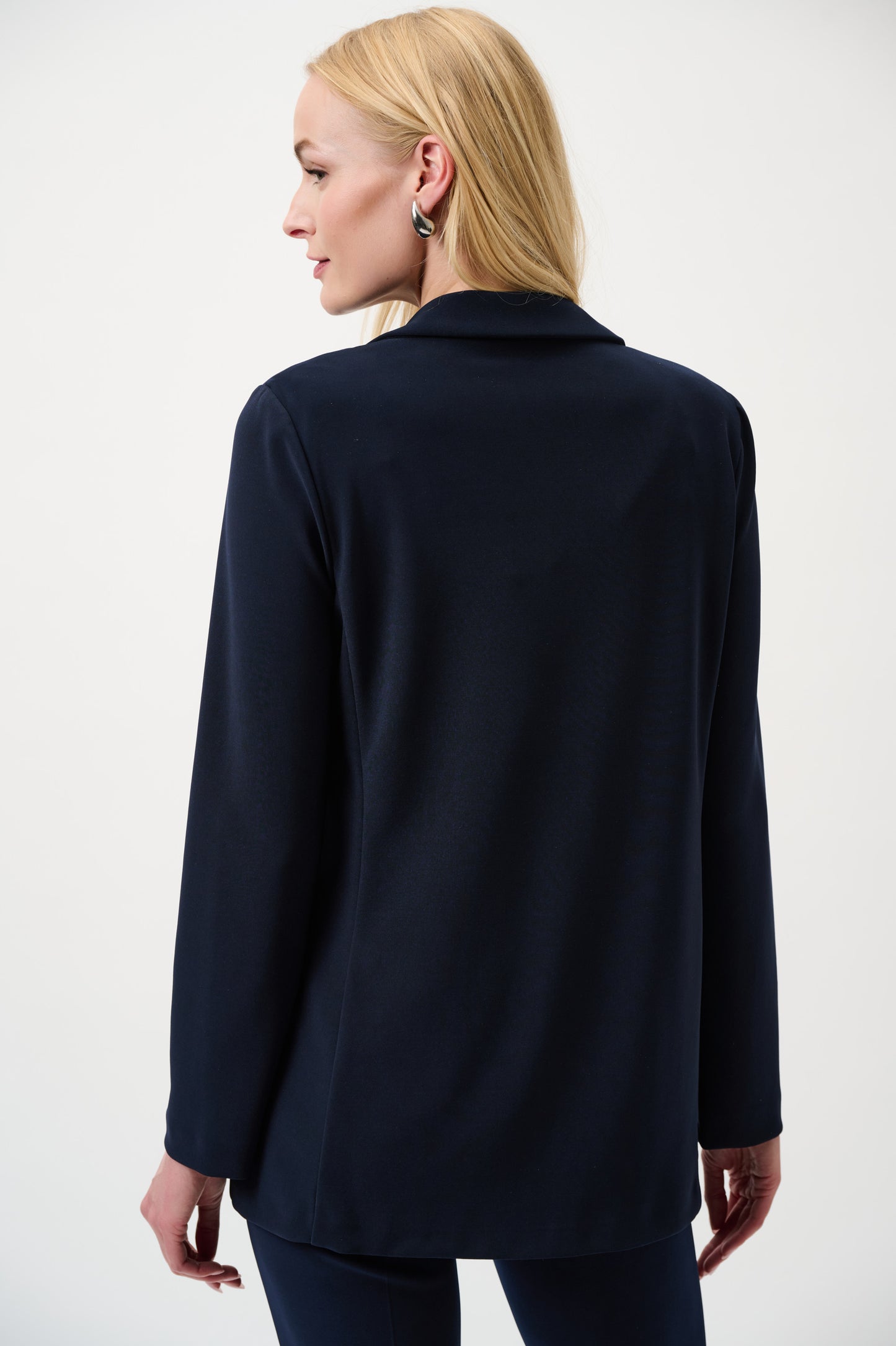Compact Jersey Blazer Jacket - straight cut