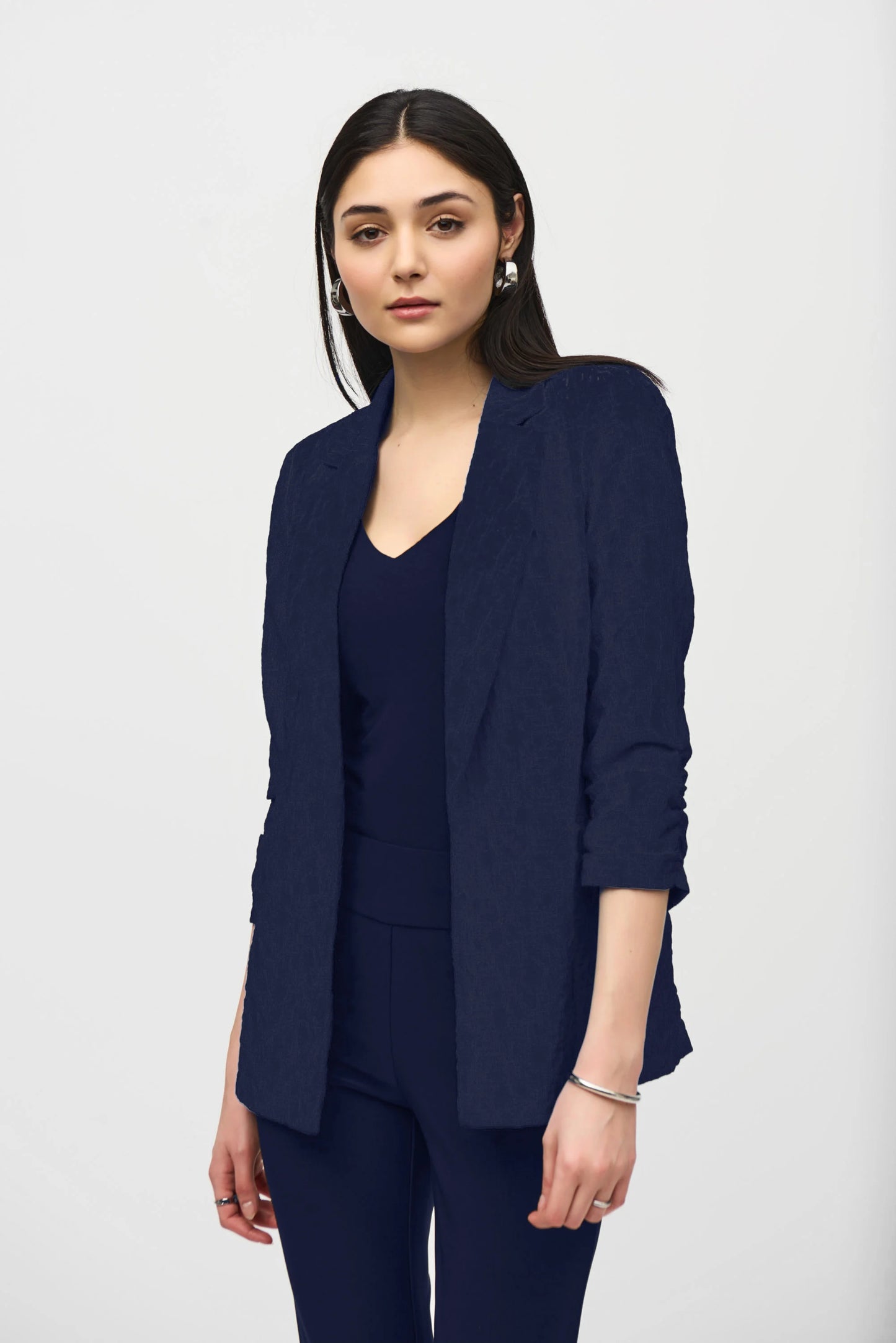Jacquard Blazer Jacket - White