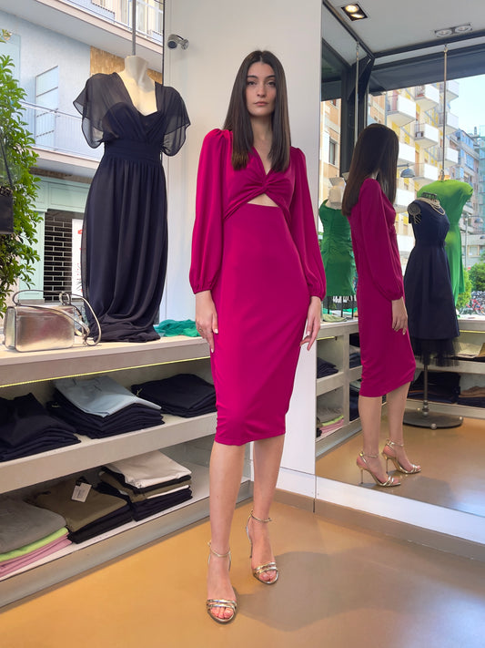 Abito in Jersey con Dettaglio Cut-Out
