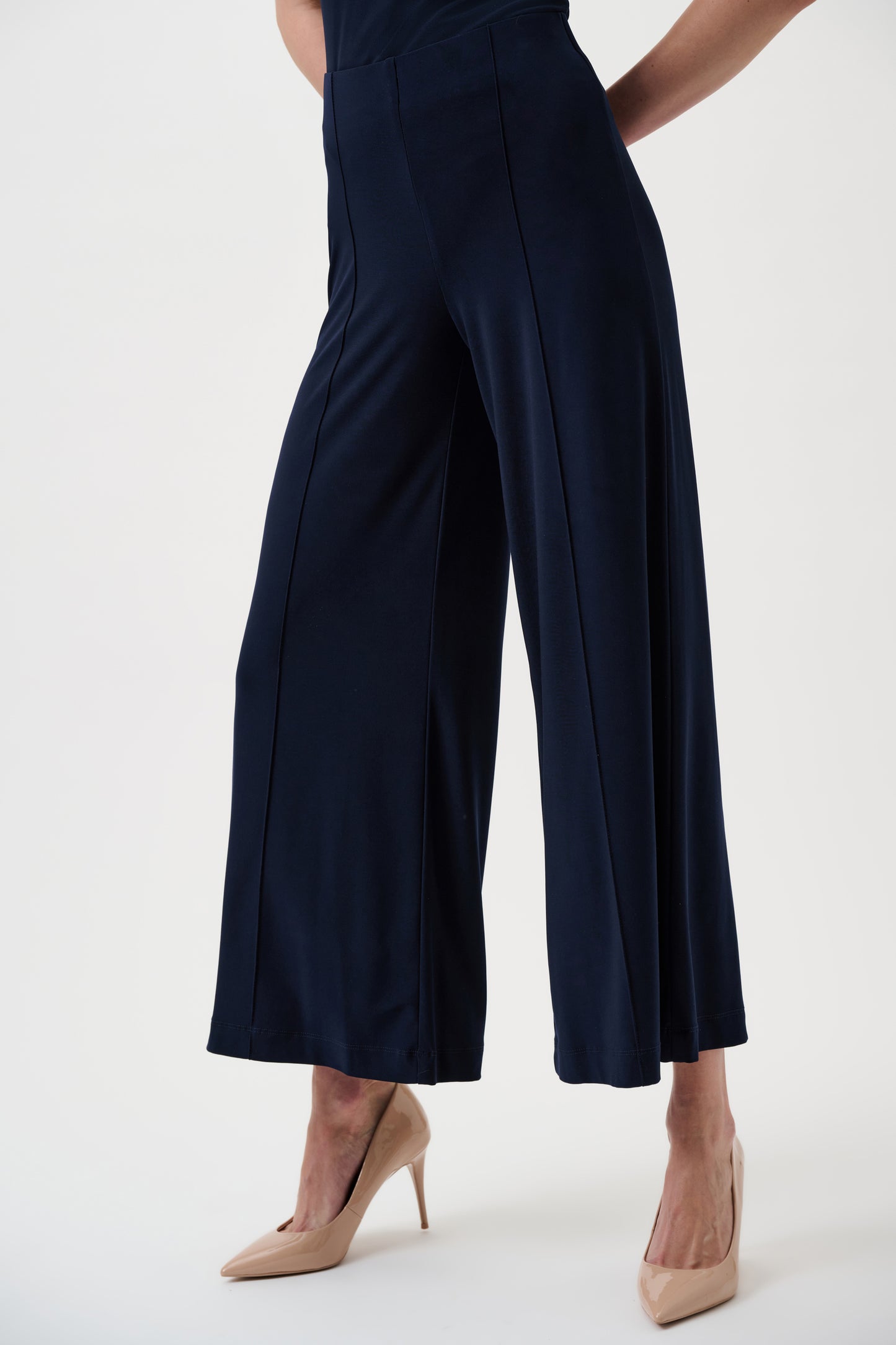 Pantaloni in Jersey a Gamba Larga - Blu o Neri