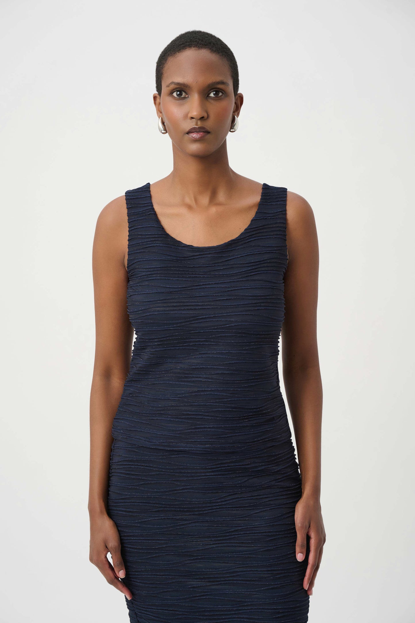 Completo Giacchina e Top in jersey con profilo in lurex - Blu