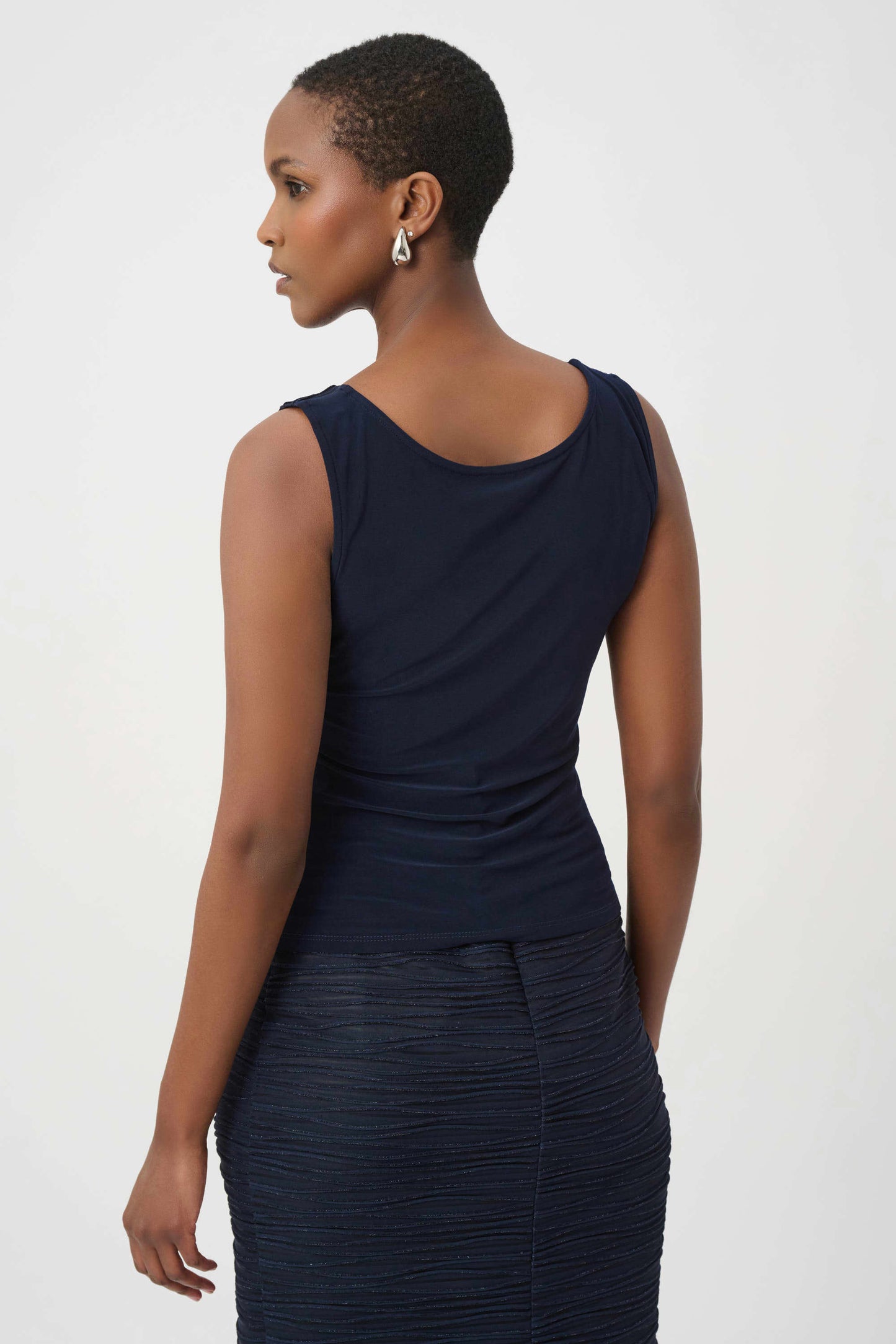 Completo Giacchina e Top in jersey con profilo in lurex - Blu