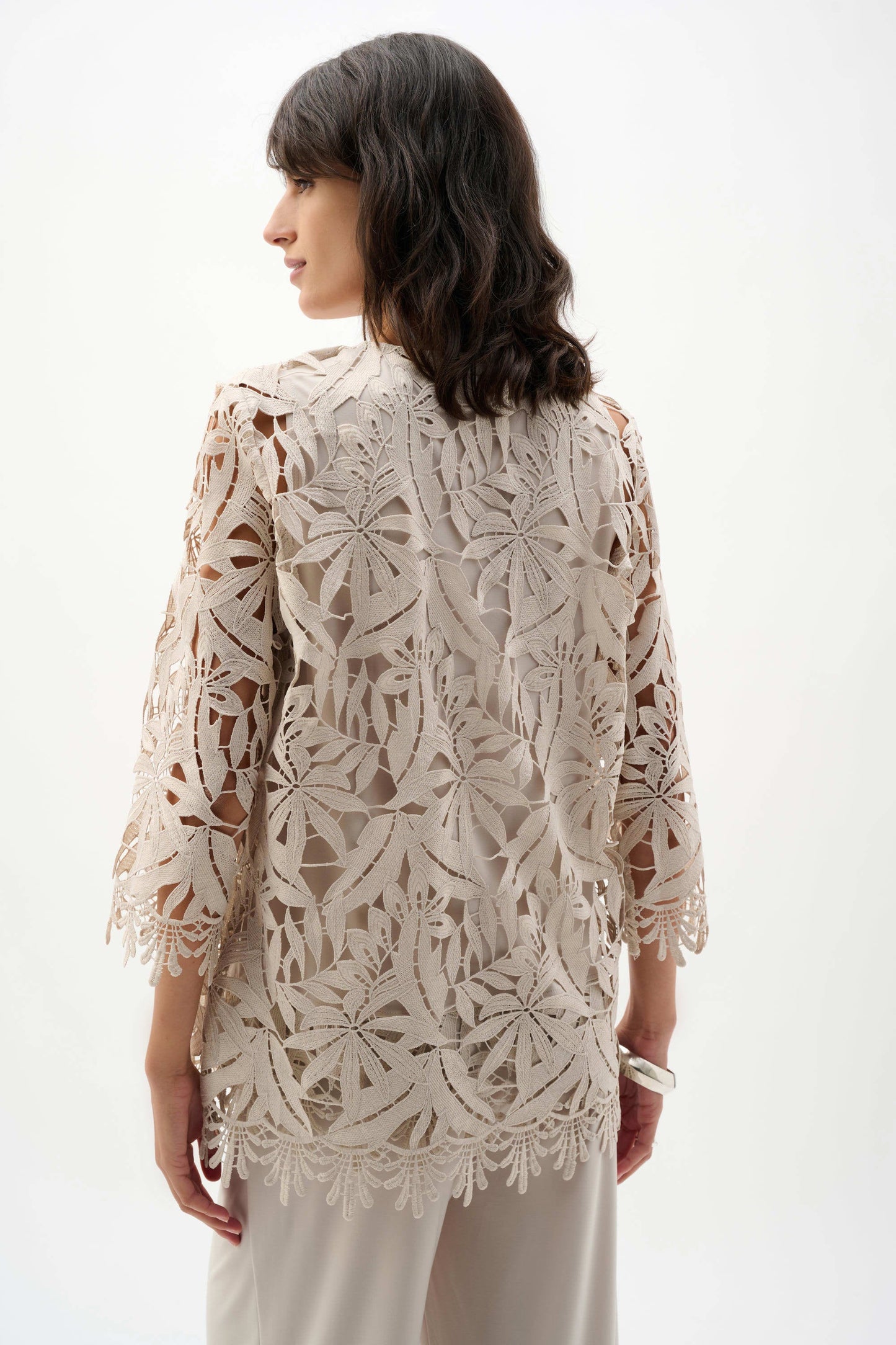 Giacca Caban in Pizzo Color Mastice