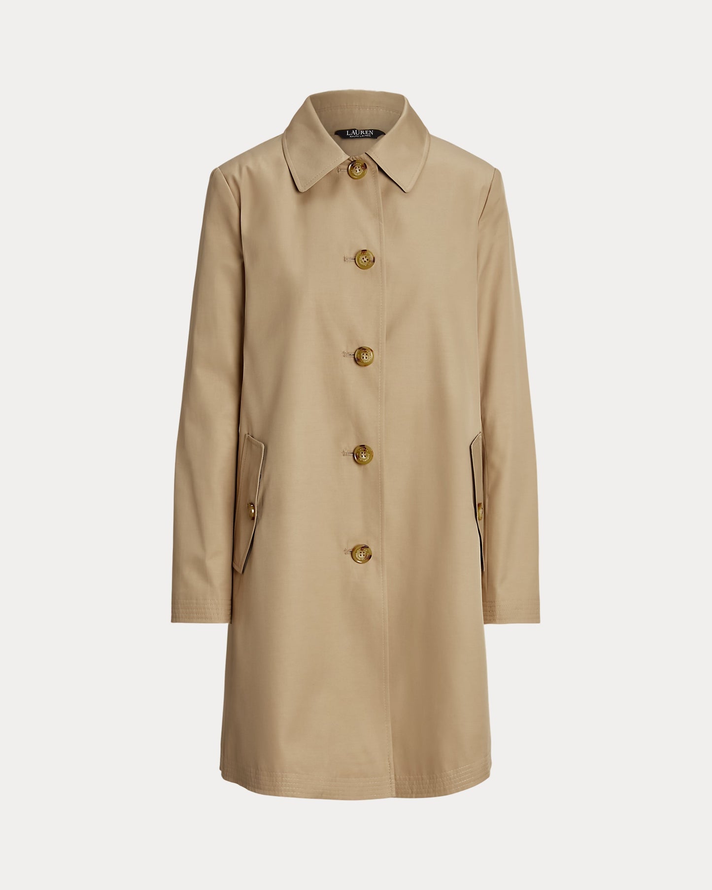 Trench Monopetto Con Cappuccio Staccabile - Beige e Blu
