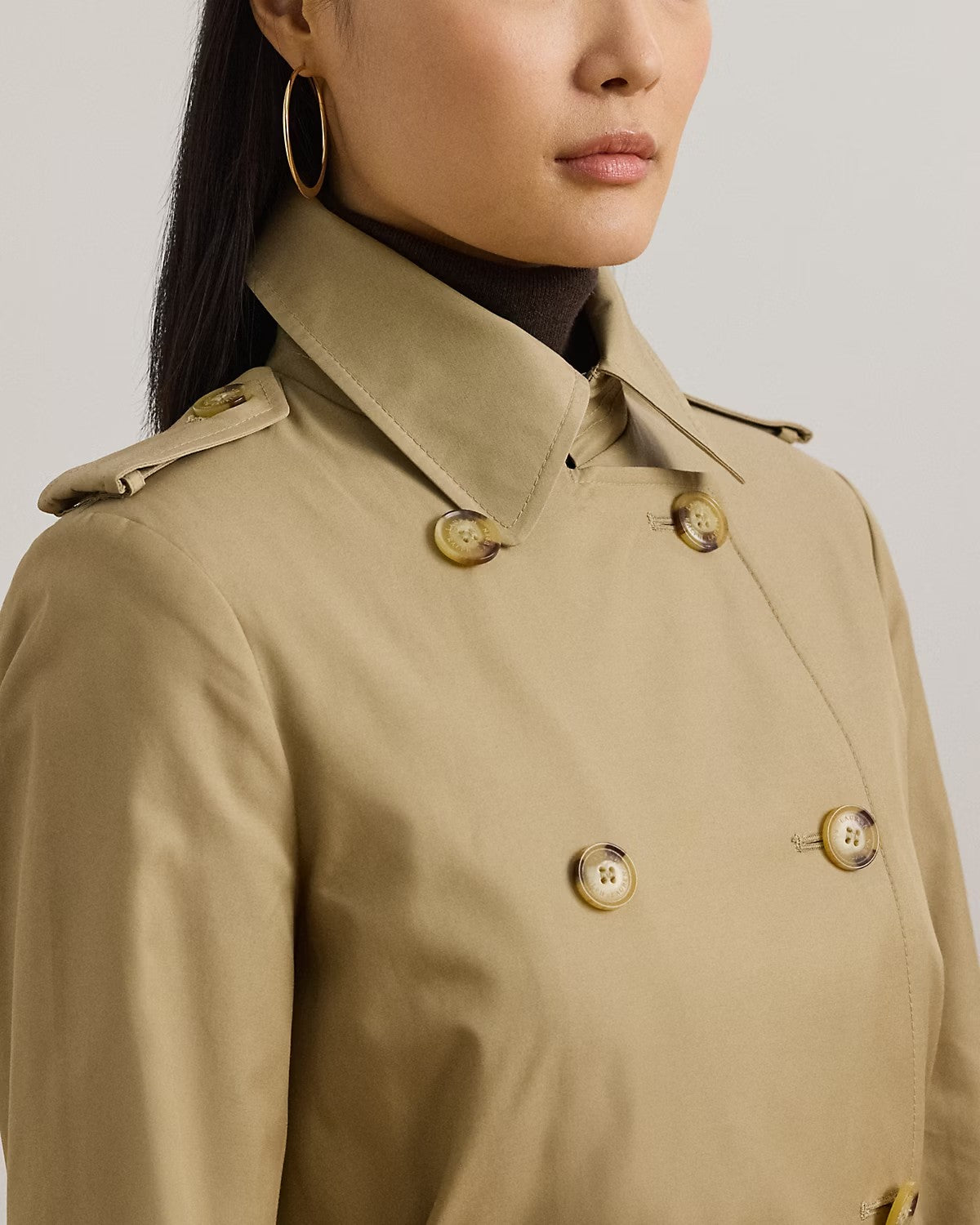 Trench beige doppio petto Lauren Ralph Lauren