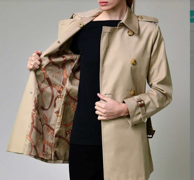 Trench beige doppio petto Lauren Ralph Lauren