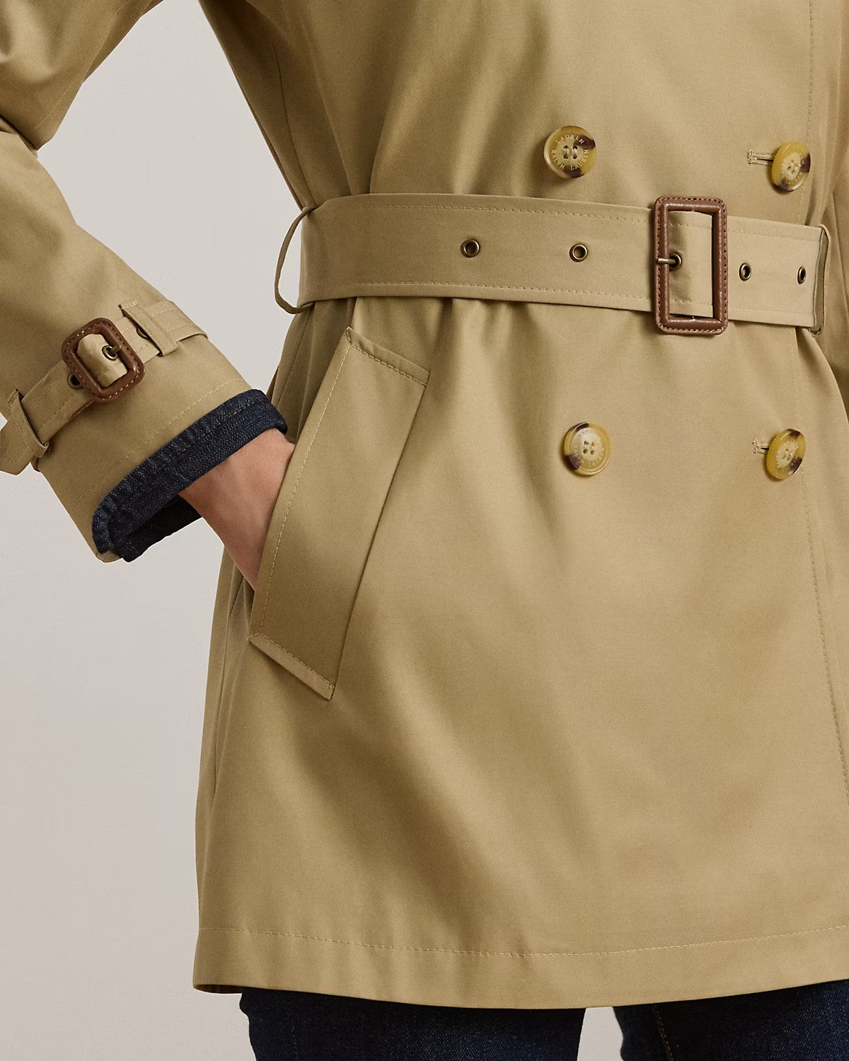 Trench beige doppio petto Lauren Ralph Lauren