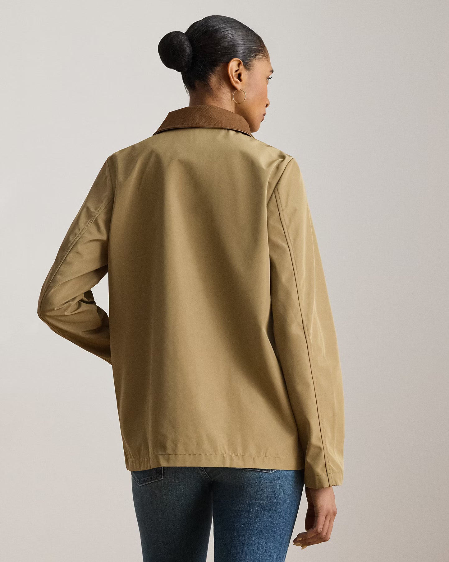 Giacca Impermeabile Corta - Cammello e Blu