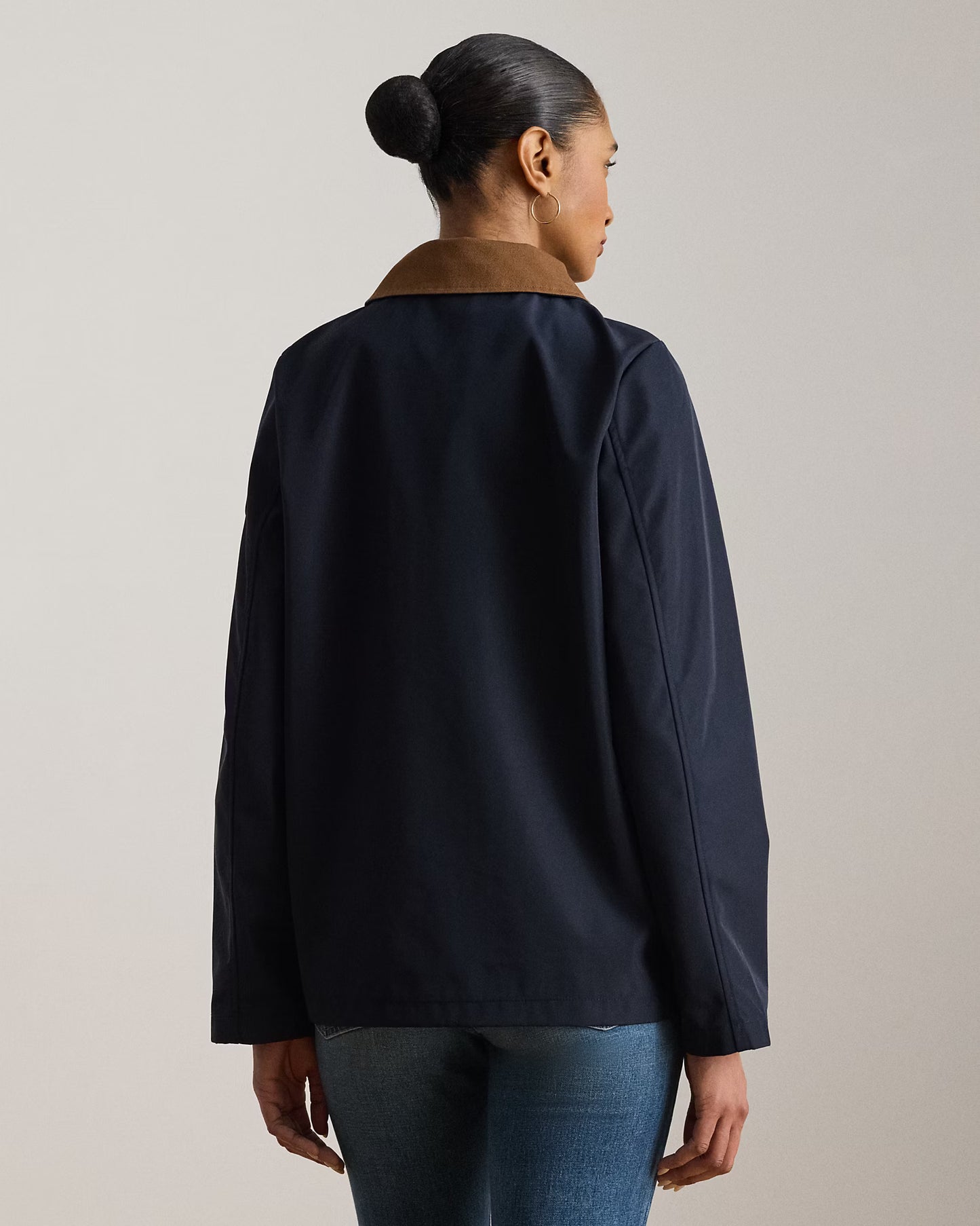 Giacca Impermeabile Corta - Cammello e Blu