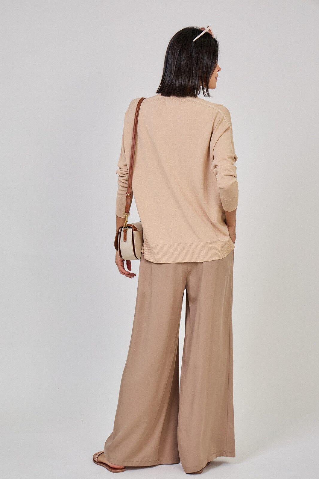 Cardigan Oversize in maglia fine senza cuciture - Cammello o Blu