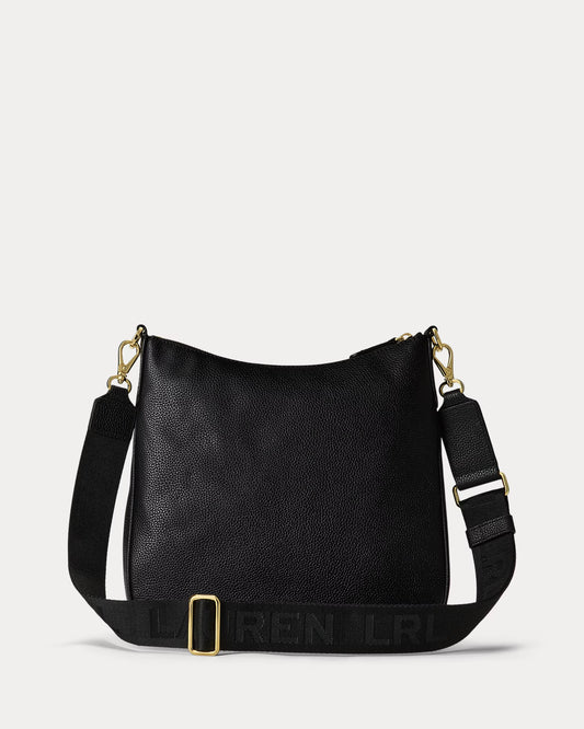 Borsa a tracolla in pelle martellata grande