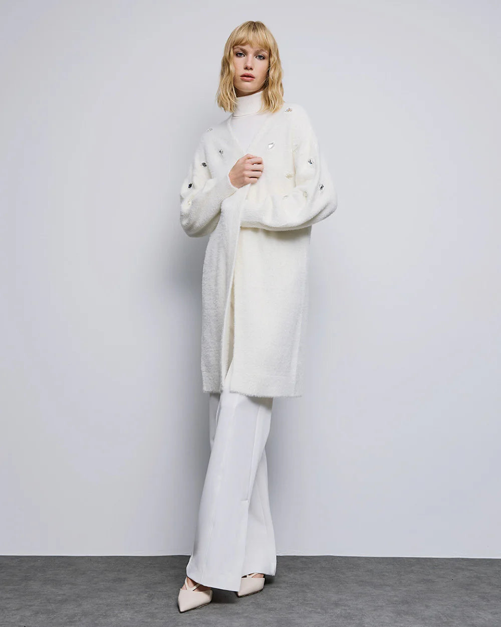 Cardigan in Maglia con Applicazioni