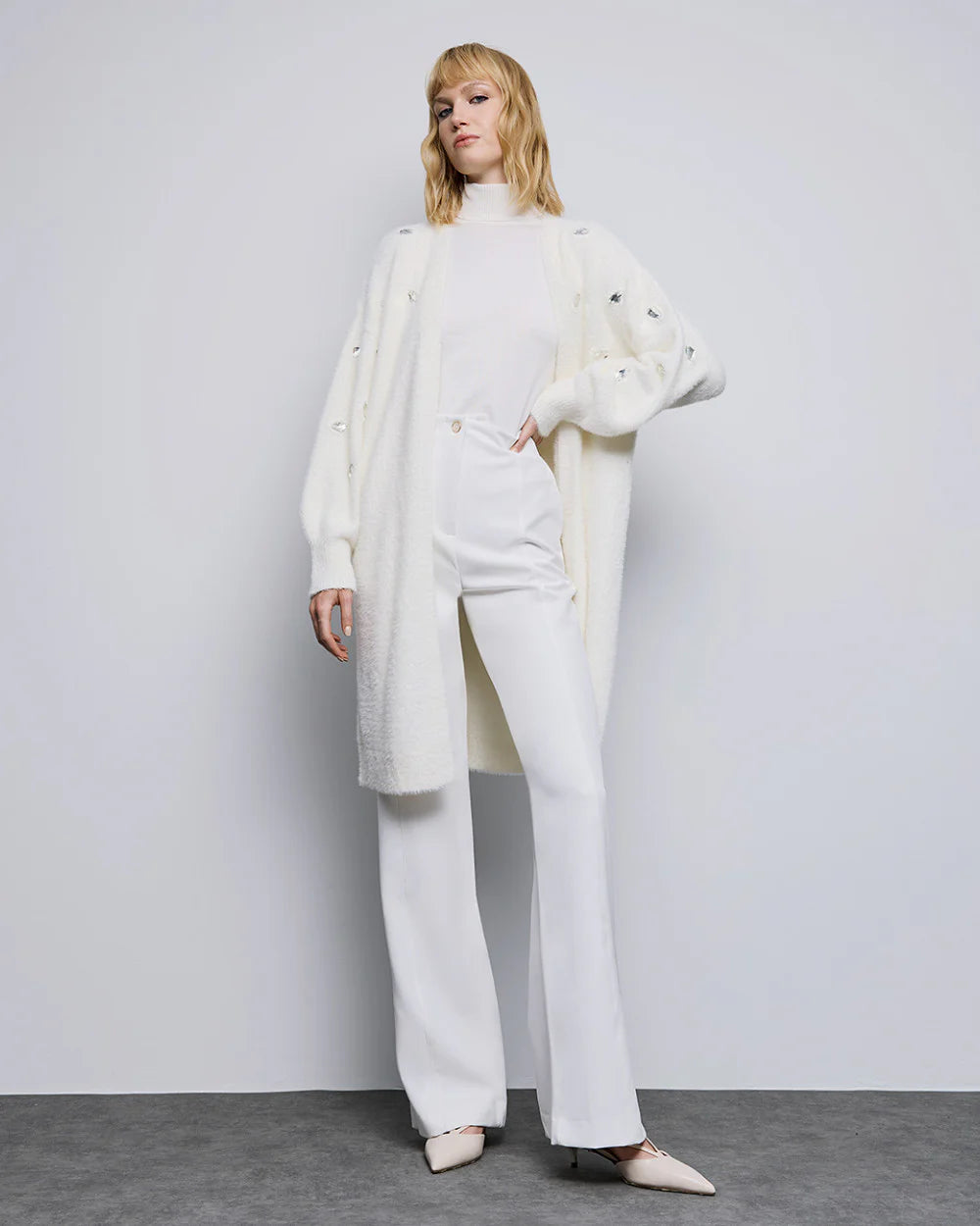 Cardigan in Maglia con Applicazioni