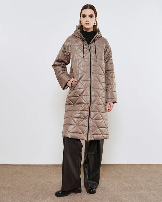 Piumino 100 grammi trapuntato con cappuccio fisso