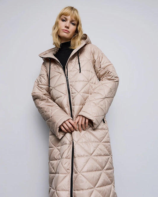 Piumino 100 grammi trapuntato con cappuccio fisso