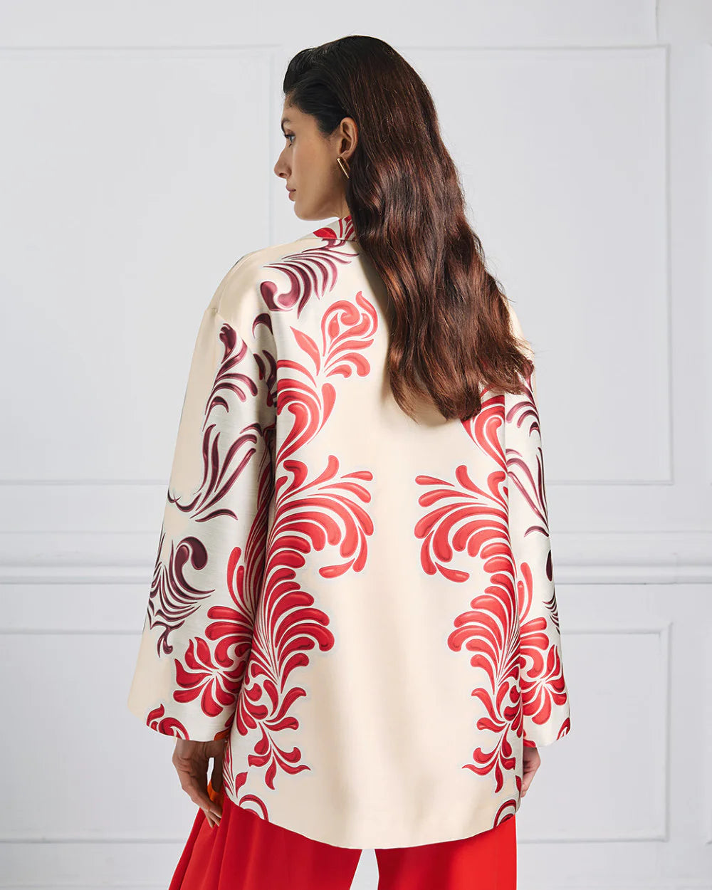 Giacca oversize stampata