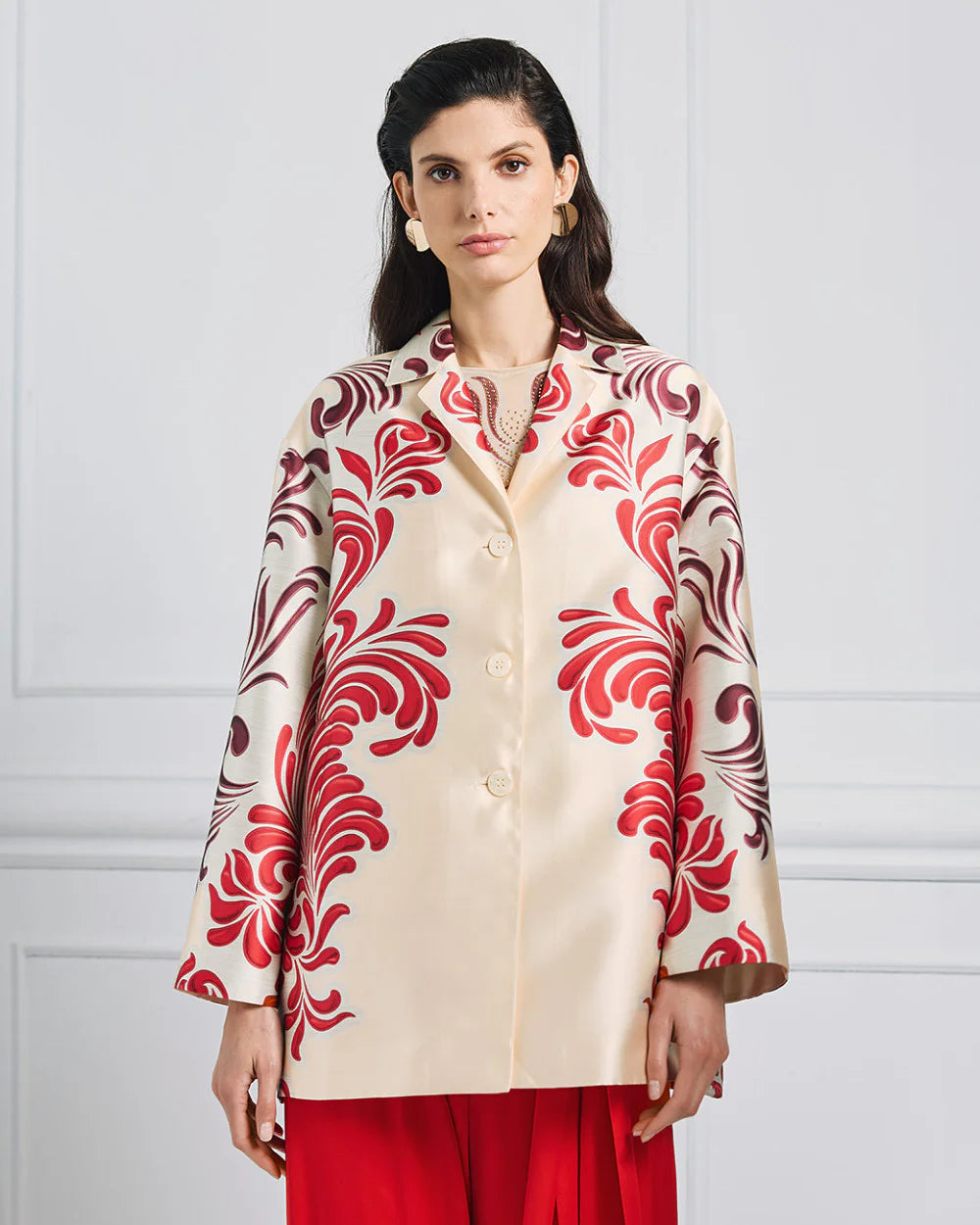 Giacca oversize stampata