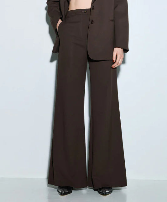 Pantaloni a gamba larga - Marrone e Ruggine