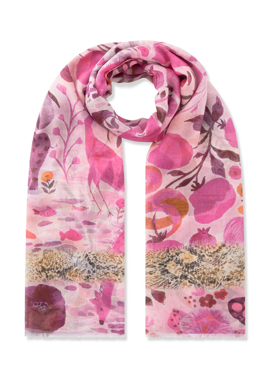 Sciarpa Pashmina con stampa Jungle