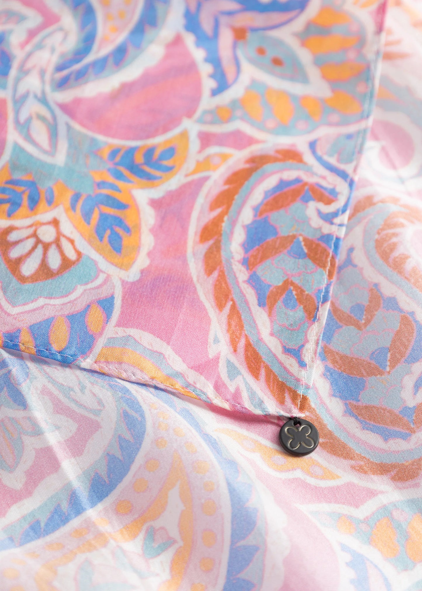 Paisley print silk scarf