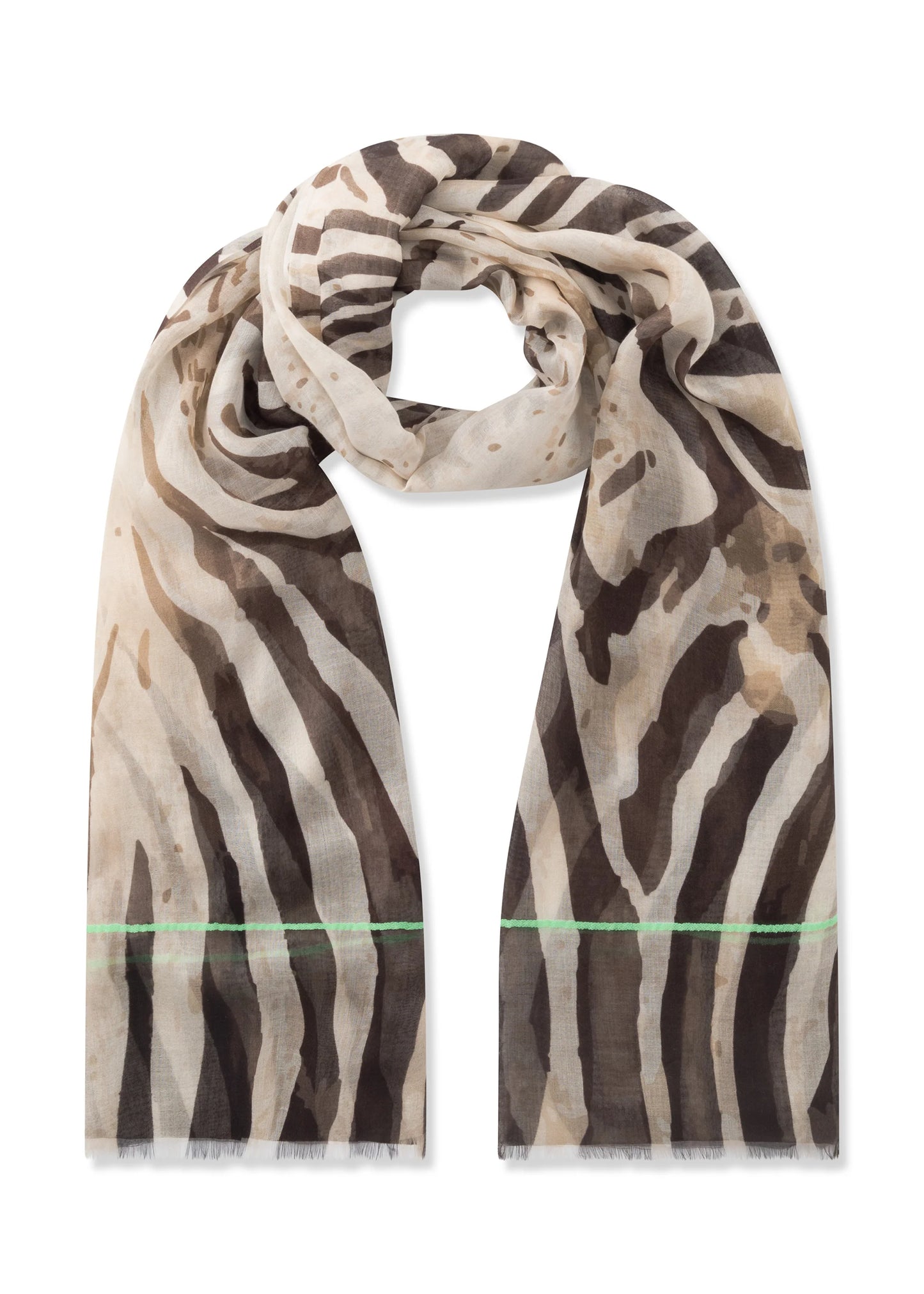 Sciarpa a Stola in Cotone e Modal "Wild Elegance" – Texture Setosa e Trasparenze