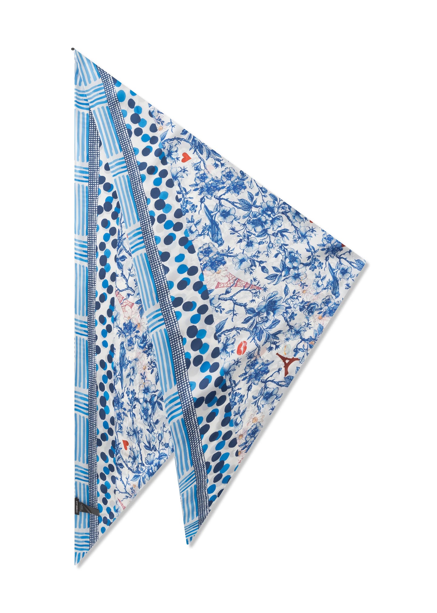 Foulard Triangolare in Seta Pura – Edizione Limitata "Parisian Chic"