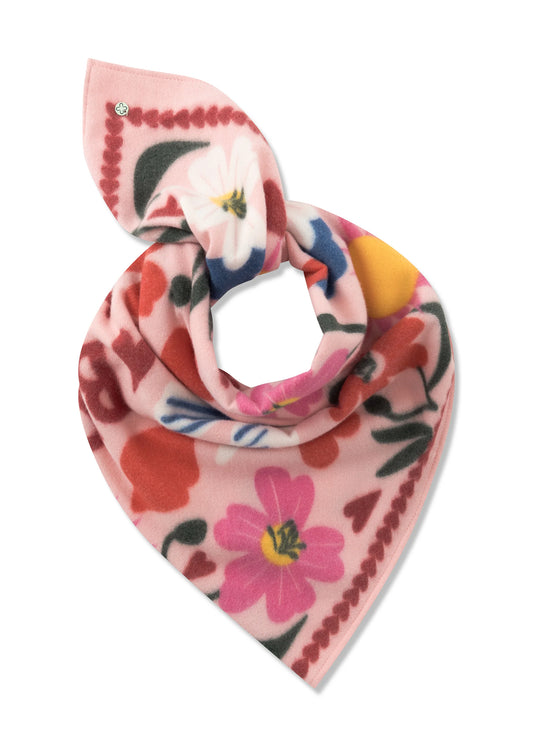 Sciarpa a Punta in Tessuto Morbidissimo: Carezza Floreale "Bisou