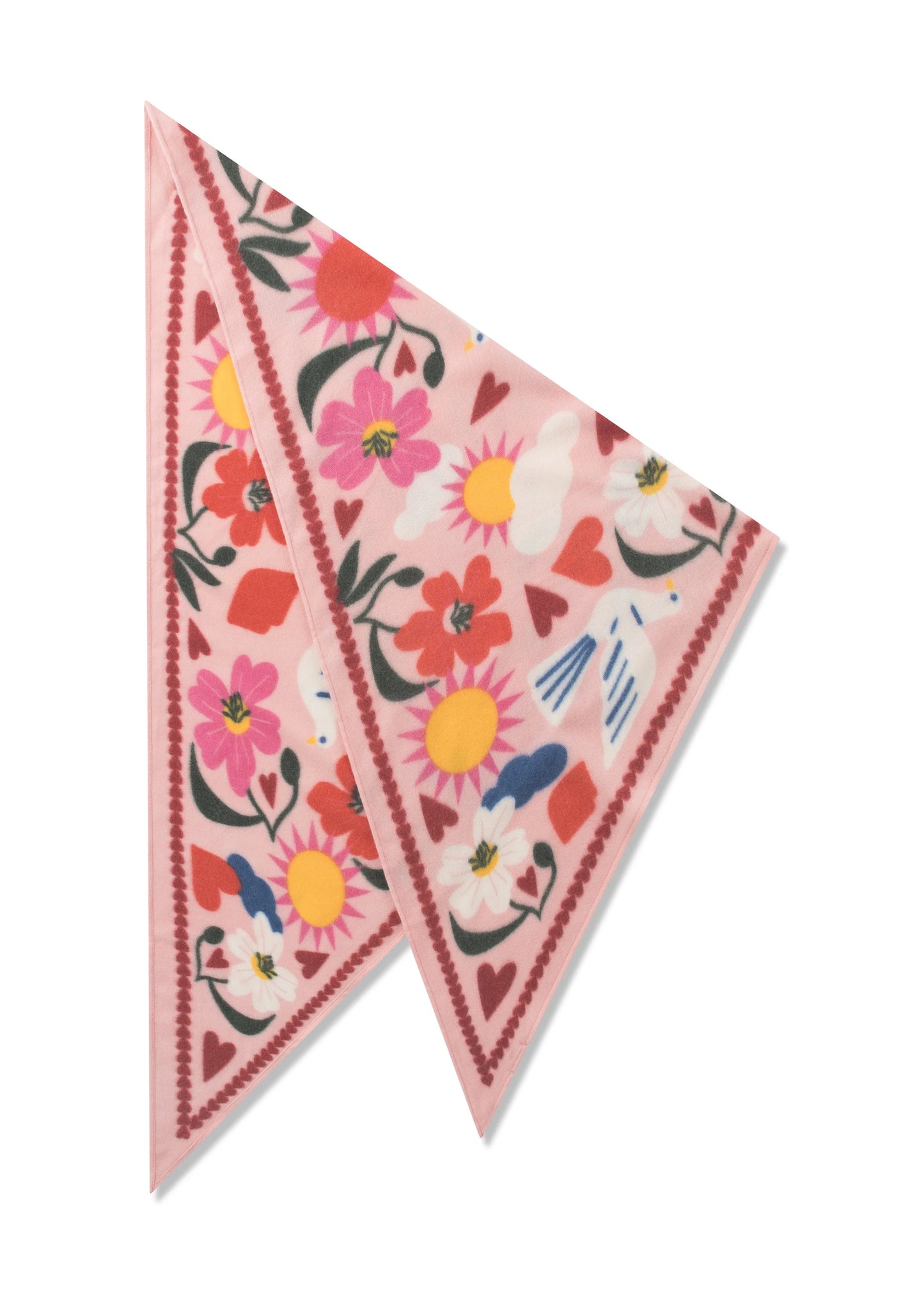 Sciarpa a Punta in Tessuto Morbidissimo: Carezza Floreale "Bisou