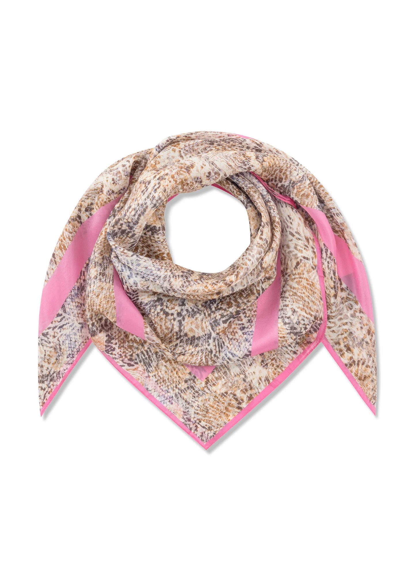 Foulard in seta con stampa serpente