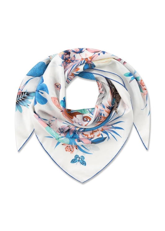 Foulard in seta in stampa floreale