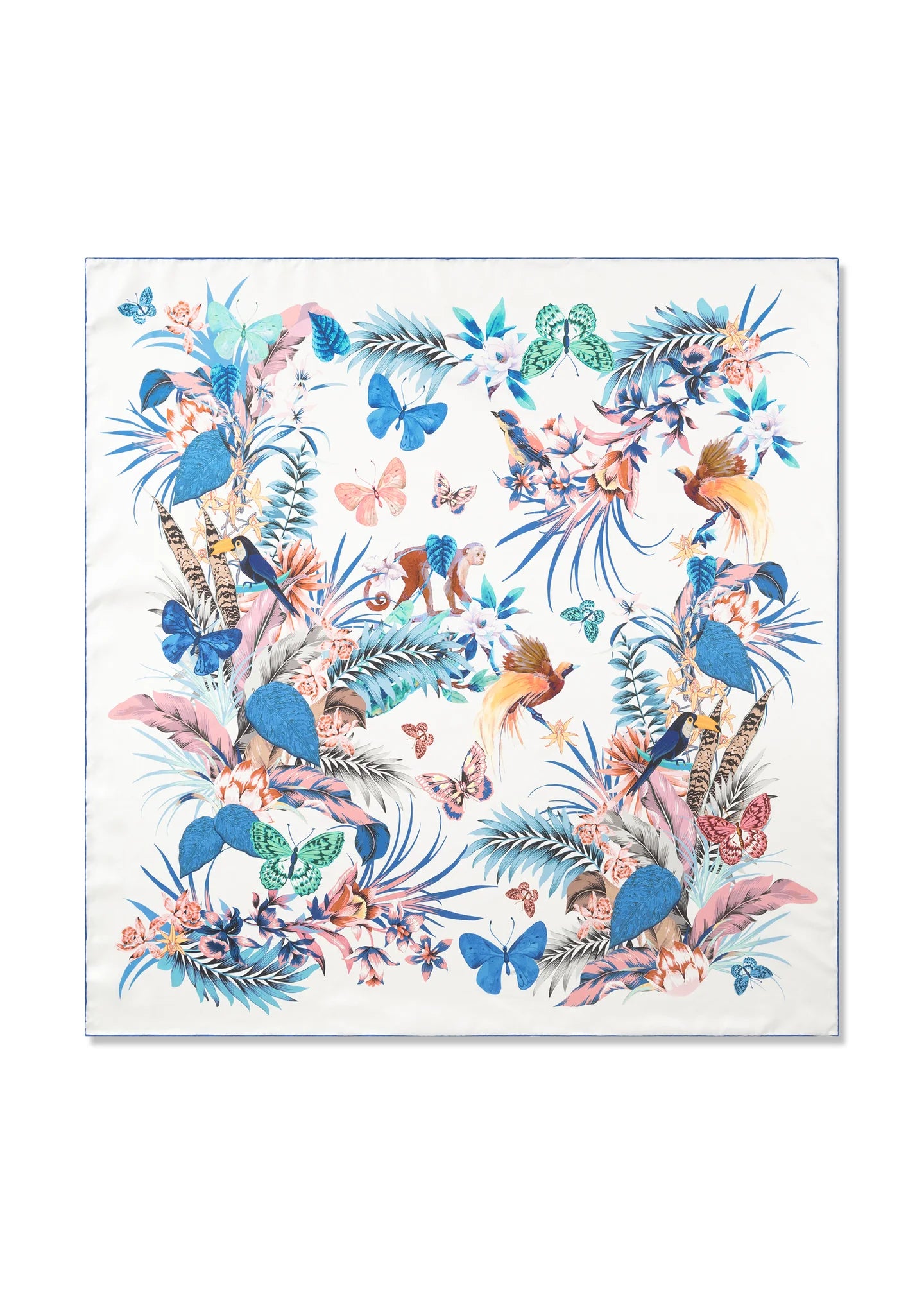 Floral print silk scarf