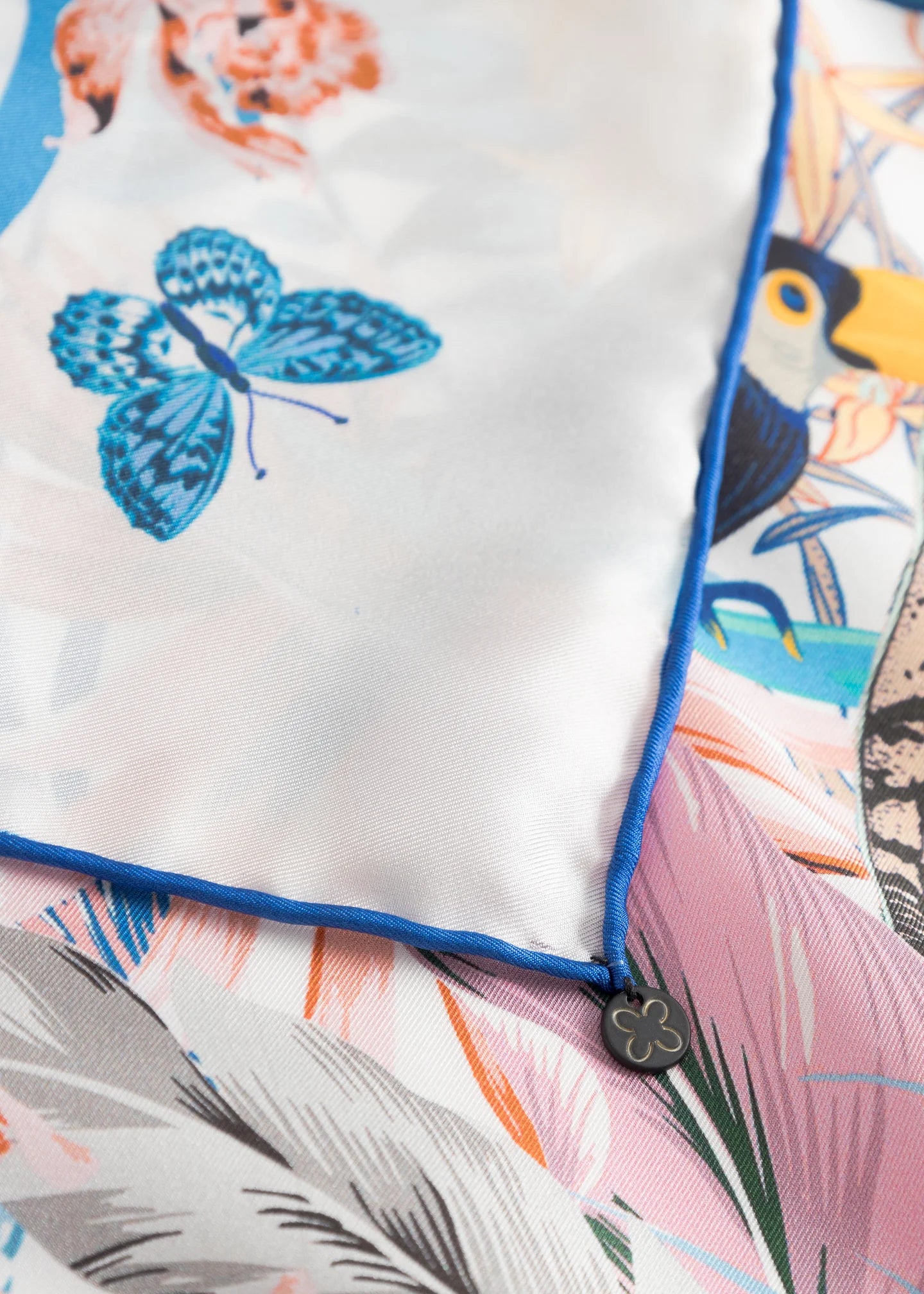 Floral print silk scarf