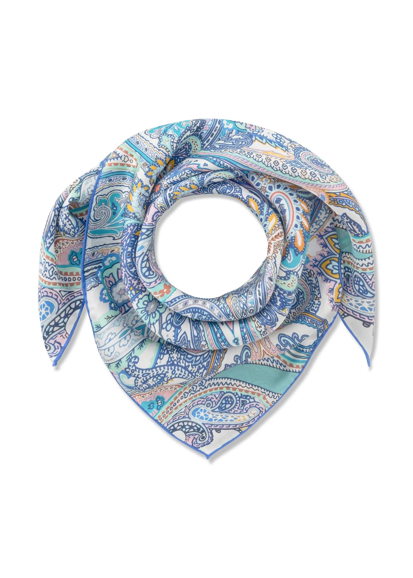 Pure silk neck scarf - Sky blue or Pink