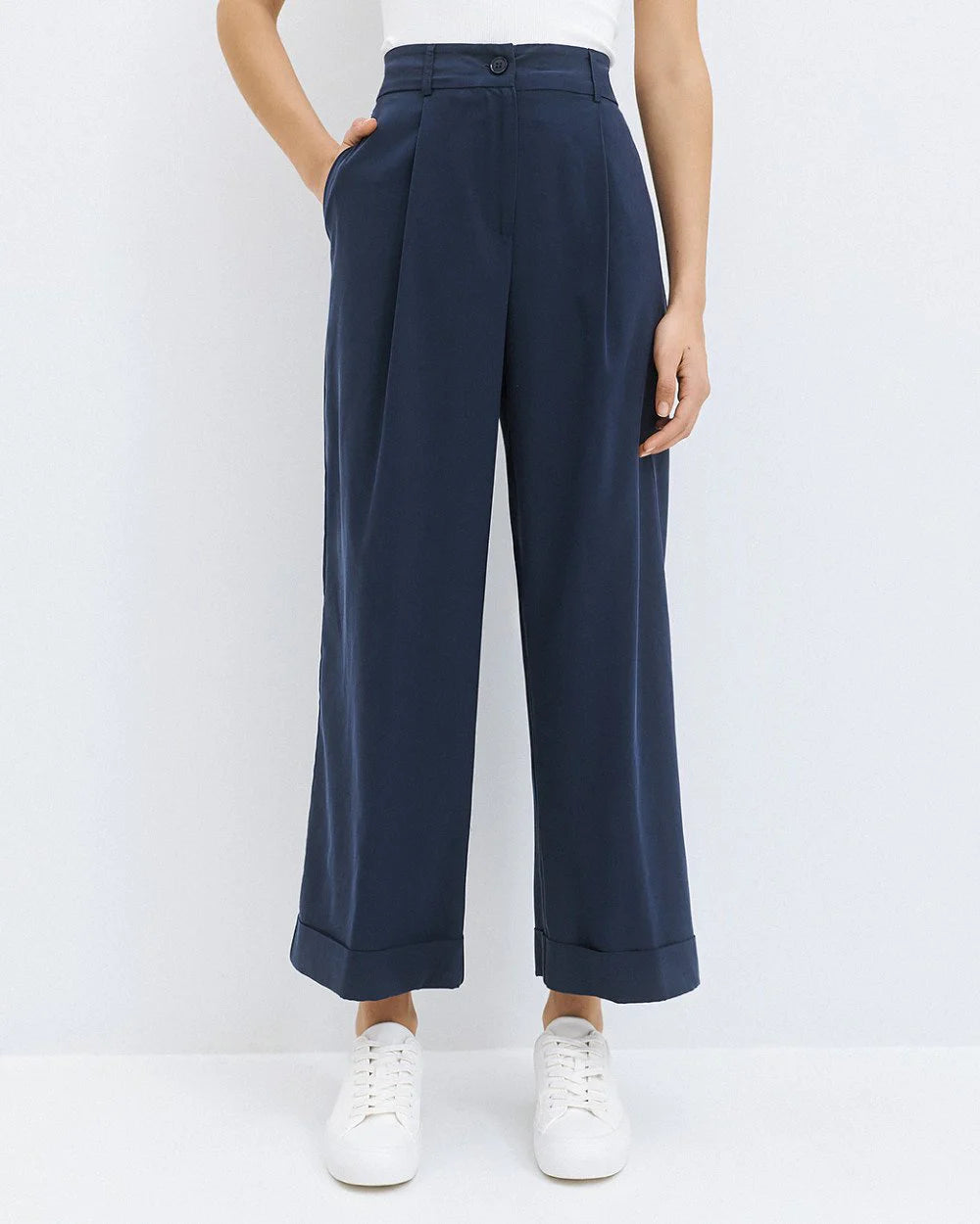 Pantaloni con Risvolto