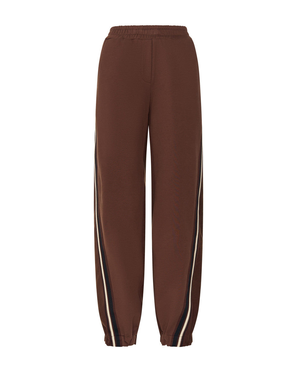 Pantalone in Cotone Strutturato  Nero, Marrone
