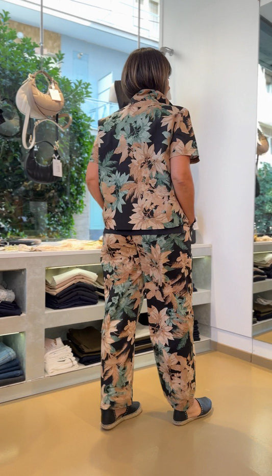 Pantaloni Donna a Palazzo Fantasia Floreale