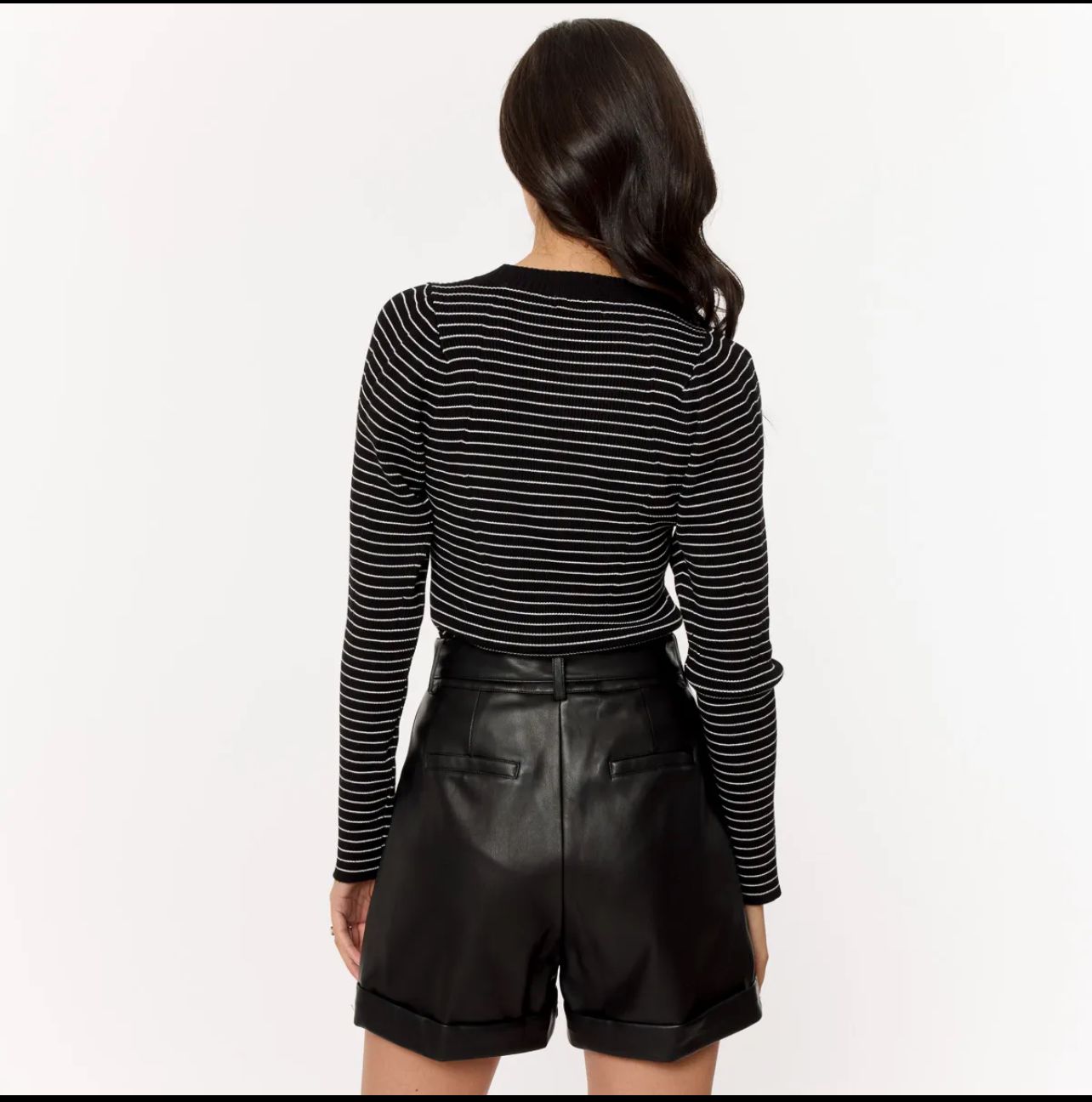 Maglia a righe nero e bianco
